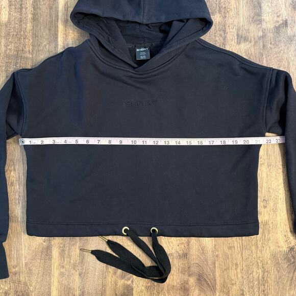 Shefit Women’s Comfort Cropped Athletic Gym Hoodie Sweatshirt Black Size Small - Picture 6 of 8